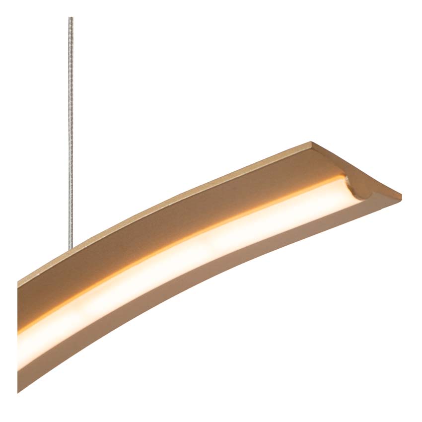 Lucide Premium LAMBADA - Suspension - LED Dim. - 1x33W 2700K/3200K - Or Mat / Laiton