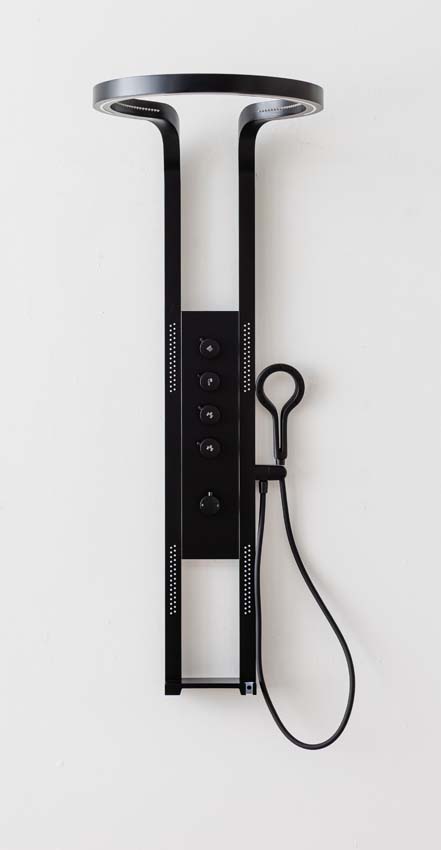 Doucheset Vicky thermostatisch met LED zwart