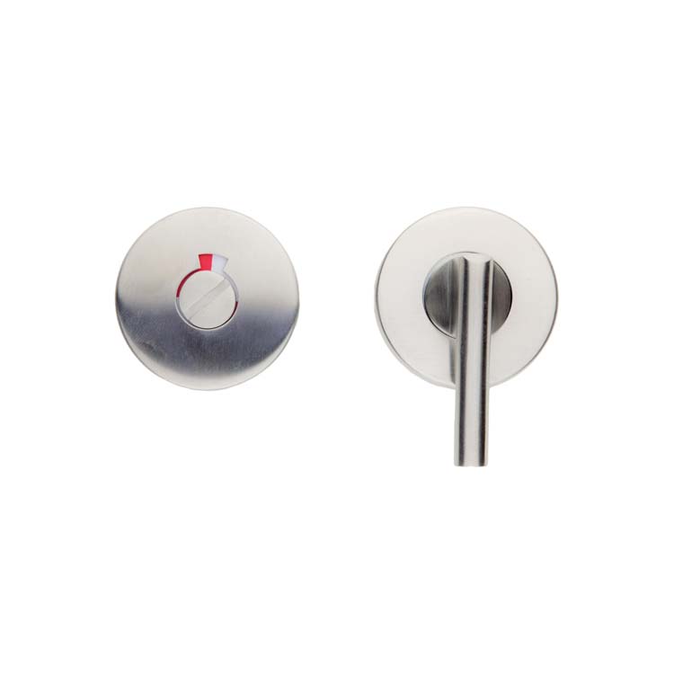 WC garnituur rond perugia inox met steeltje