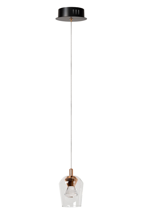 Hanglamp - transparant - Ø12cm - dimbaar - LED 1x4W - 2700K