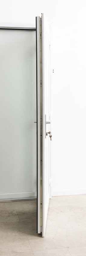 Porte extérieure Lumeo PVC vitrage mat blanc 1100x2100mm droite
