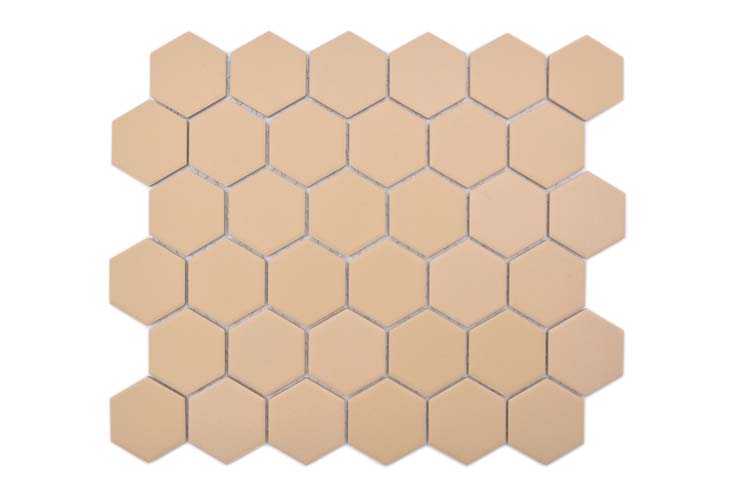 Mosaïque Hexagon orange mat 32,5x28,1cm