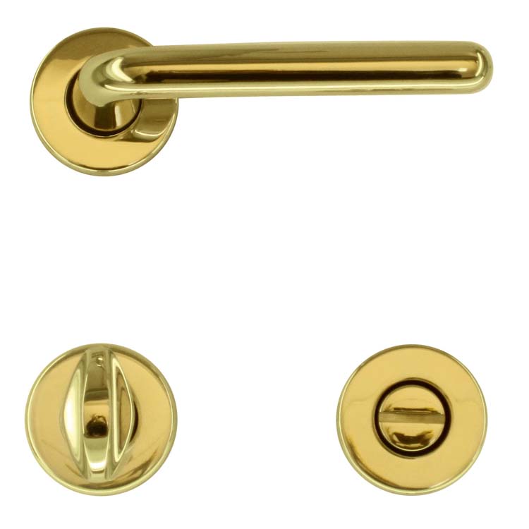 Poignée de porte pro firenze cuivre avec serrure toilette