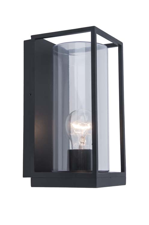 Buitenverlichting wandlamp mat zwart E27 40W