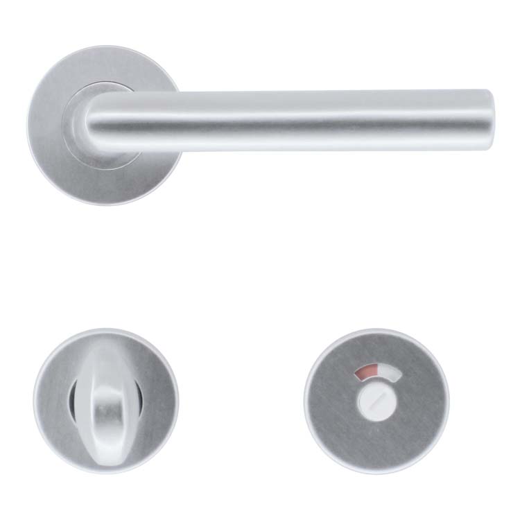 Poignée de porte pro belluno 19mm alu avec serrure toilette