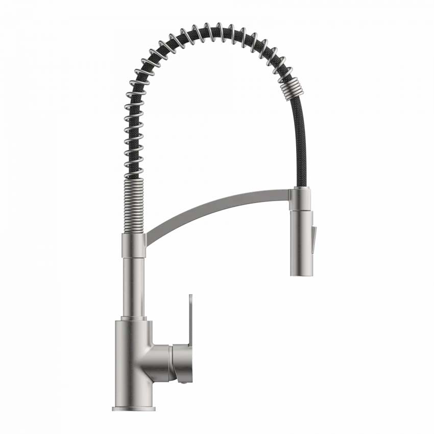Keukenkraan Wasserwerk WK 3 inox-look met uittrekbare uitloop