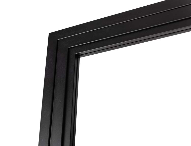 Porte intérieure double en acier Tara noir 2x6V poussant à gauche sur mesure