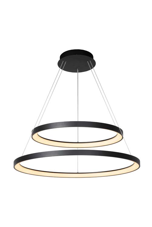 Lucide VIDAL - Hanglamp - Ø 78 cm - LED Dimb. - 1x92W 2700K - Zwart
