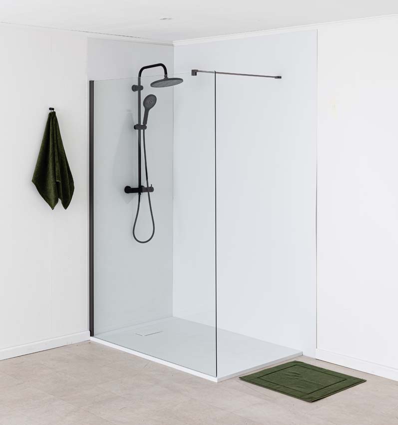 Panneau de douche Milo Slate SMC blanc mat 91,4x243,8cm