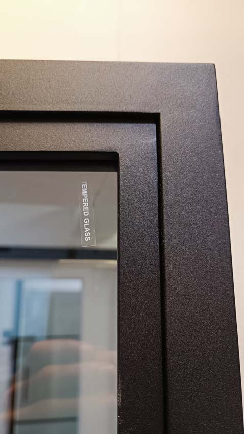 Porte intérieure double en acier Tirza noir 2x4R pivotante sur mesure