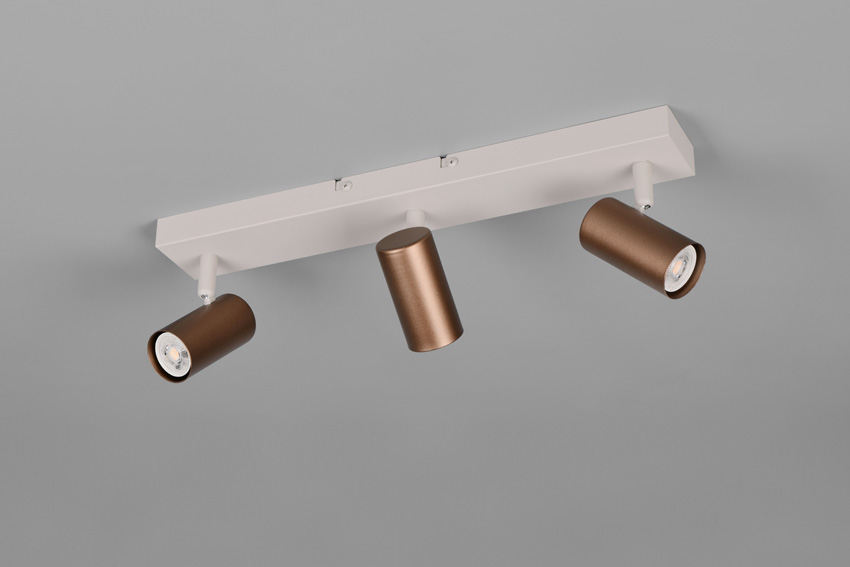 Spot en saillie - café - 41x6x13,5cm - dimmable - GU10/MR11 - 3x5W