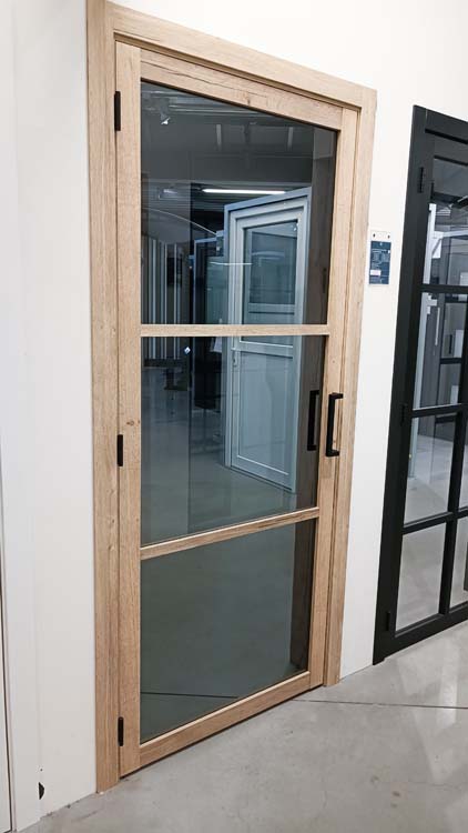 Complete deur pro steel look RW Oak 3R fumé 78x201.5cm Rechts