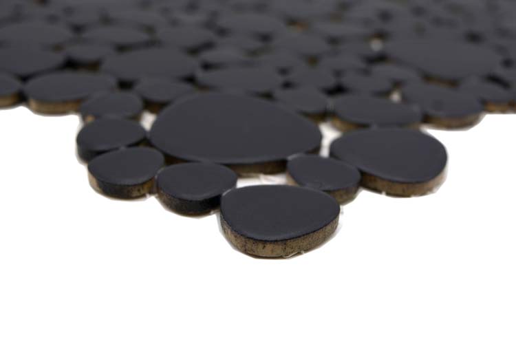 Mozaïek Pebble Ceramix Black mat 27,5x27,5cm
