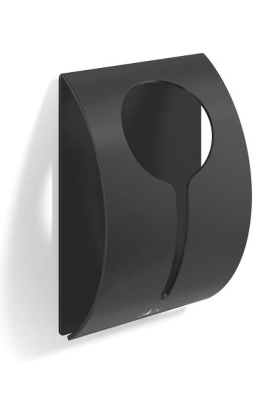 Pince à serviette Zack Peco autocollante noire 5cm