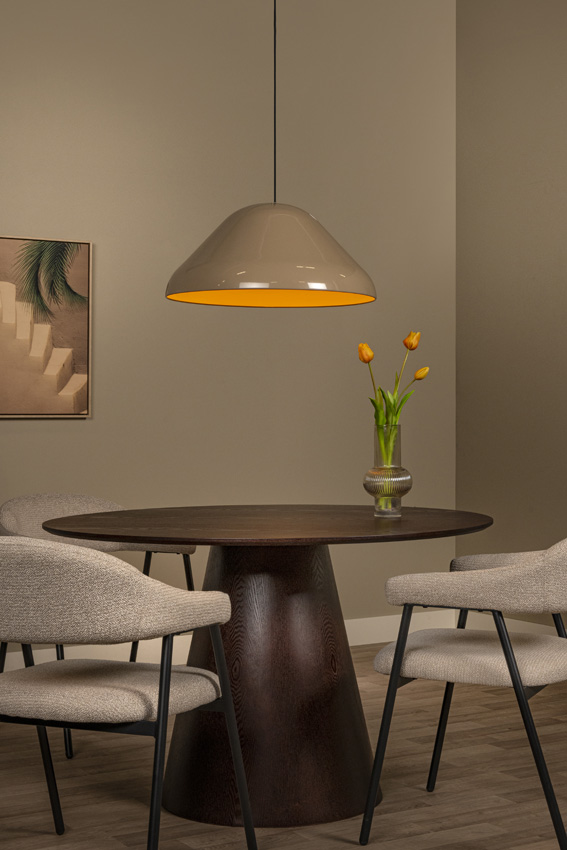 Lucide Vibes Andres - Hanglamp - Ø56cm - 1xE27 - Taupe