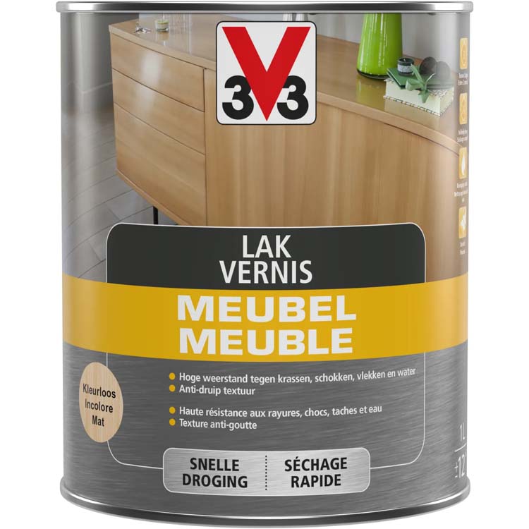 V33 meubellak transparant mat 1L