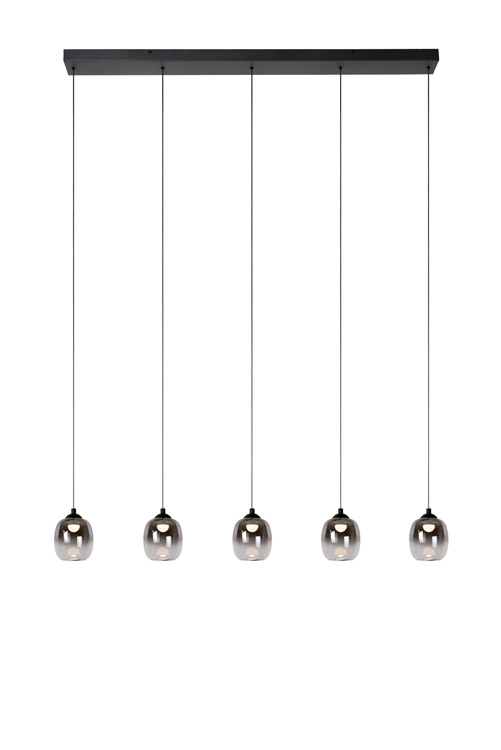 Suspension - noir - dimmable - LED 5x5,7W - 3000K