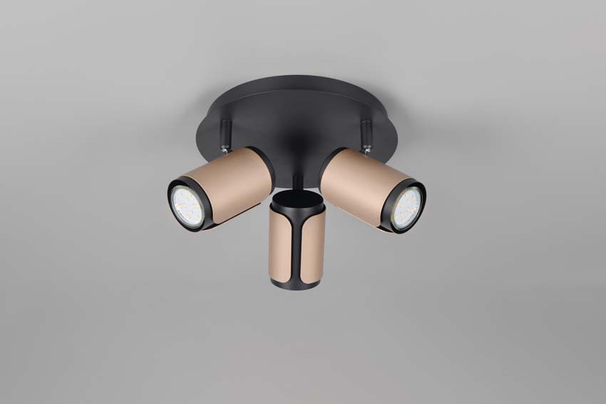 Opbouwspot - Koffie - Ø30cm - Dimbaar - GU10 - 3x10W