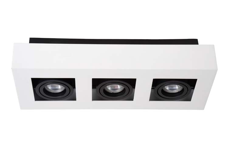 Plafondlamp - wit - dimbaar - LED - GU10 - 3x5W - 2200/3000K