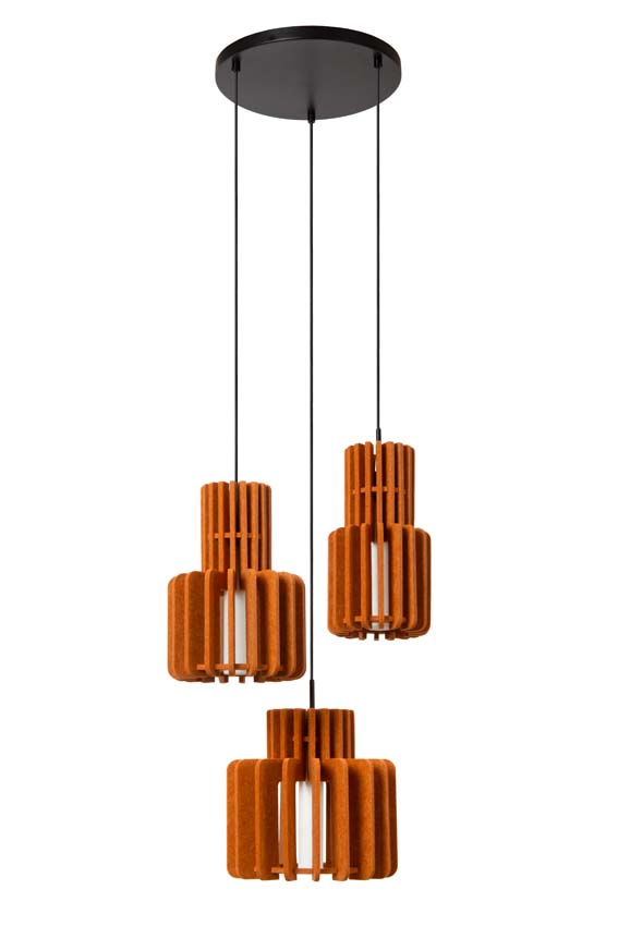 Hanglamp - terracotta - Ø50cm - 3xE27 - 40W