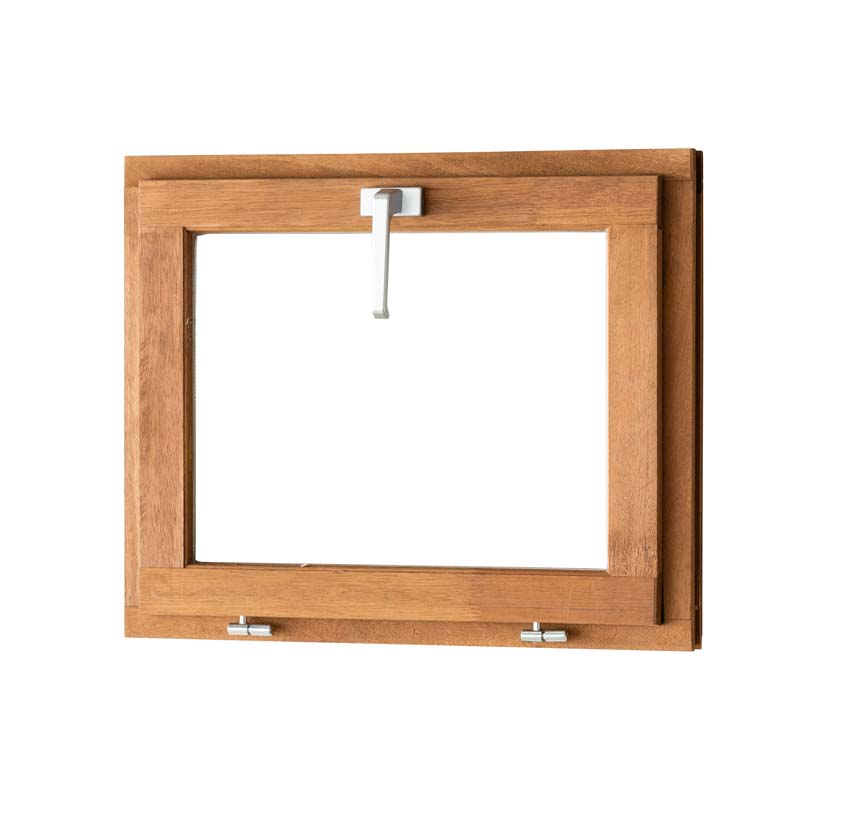 Fenêtre à soufflet Trae bois Meranti 55mm naturel L600xH500mm