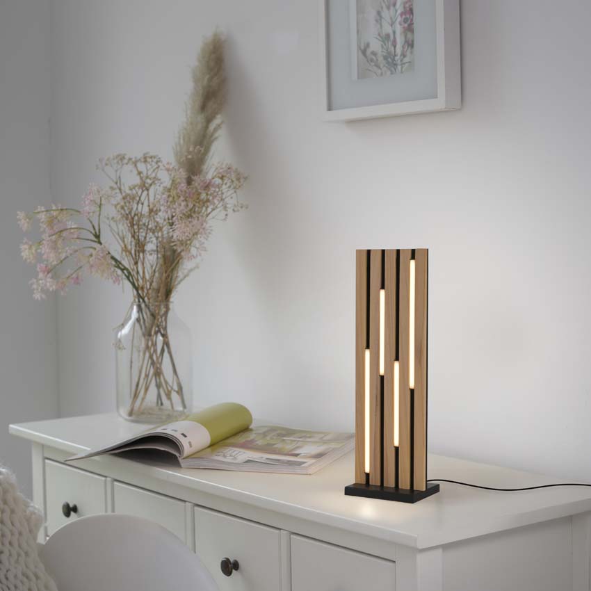 Tafellamp Line-up natural wood - dimbaar - 14W - 2700-5000K - IP20
