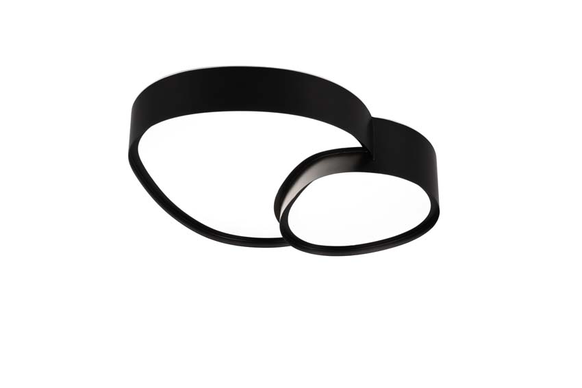 Plafondlamp - zwart - 43,5x36x11,5cm - dimbaar - LED - 1x21W - 2700-6500K