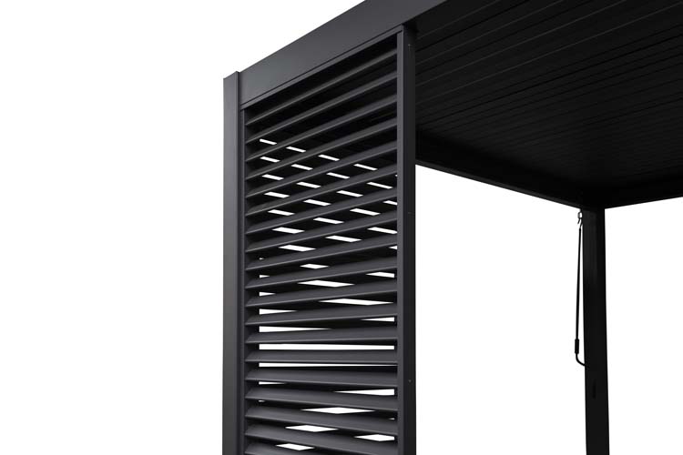 Panneau d'ambiance lamelles pour pergola anthracite 0,93x2,38m manuel