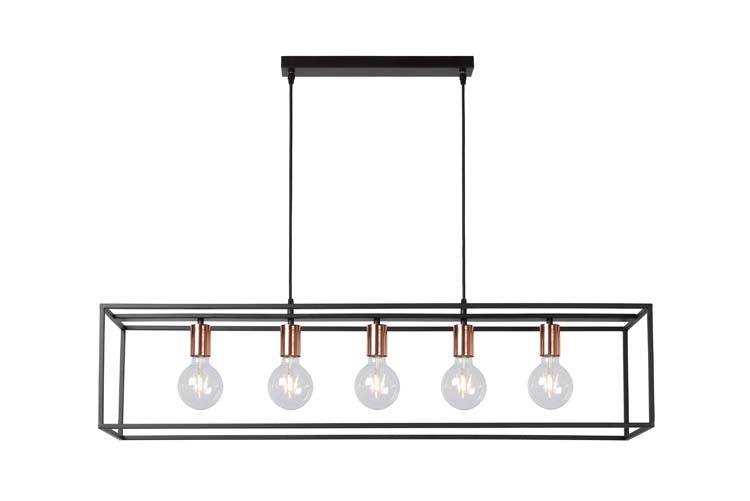 ARTHUR - Hanglamp - 5xE27 - Zwart