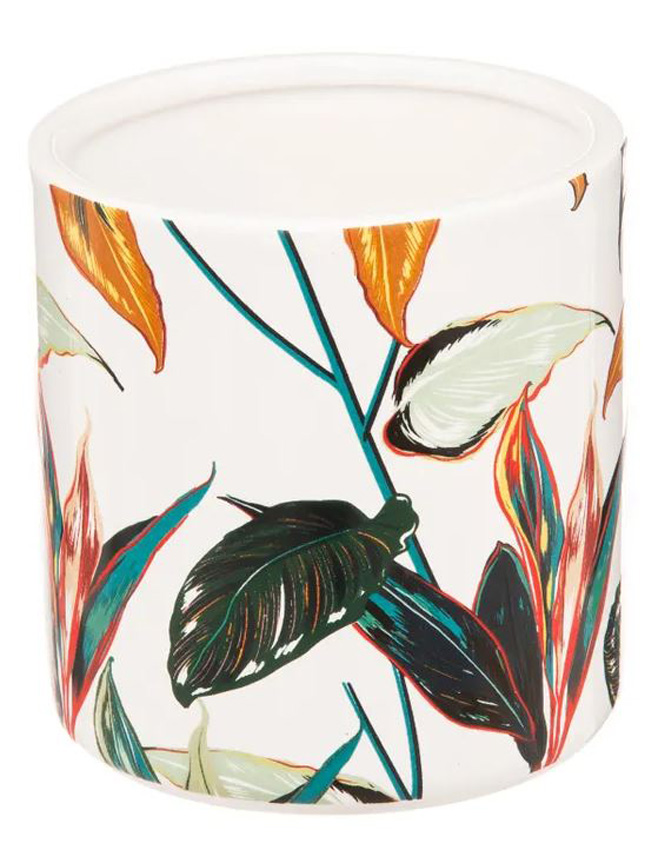 Support pour disques de coton Hawaii grès multicolore 11,2x9,8x9,8cm