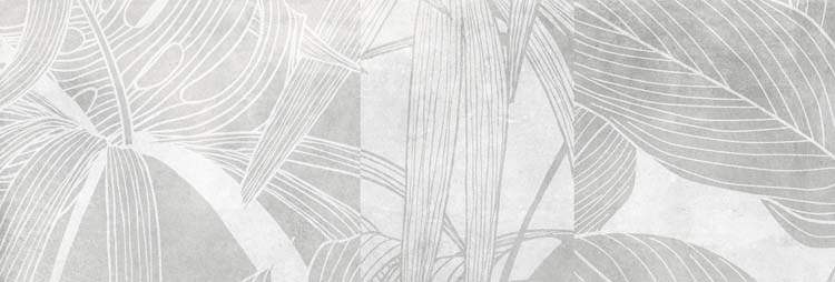 Carrelage mural Mustang Floral mat gris 40x120cm