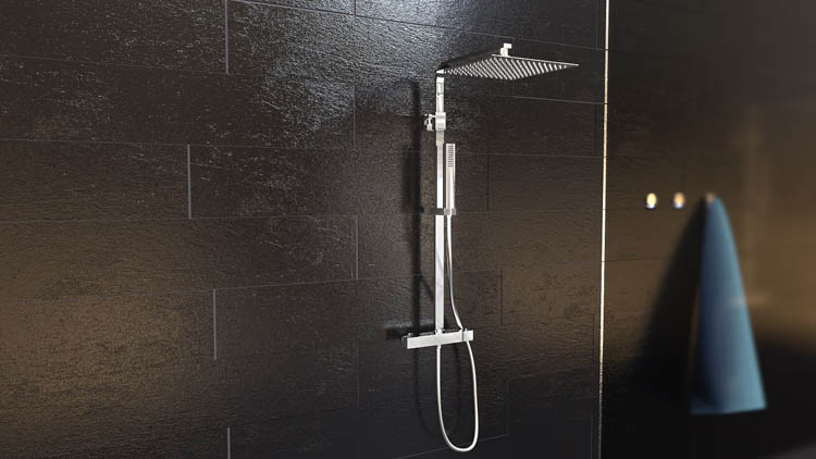 Colonne de douche Selma thermostatique chrome