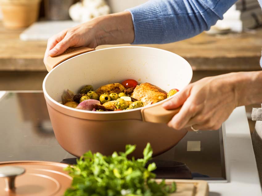 Stoofpot met deksel Dagelijkse Kost Proline koper Ø26cm keramische antikleef