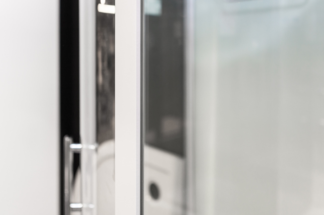 Douchecabine Asterix hoek wit schuifdeuren 90x90x213cm