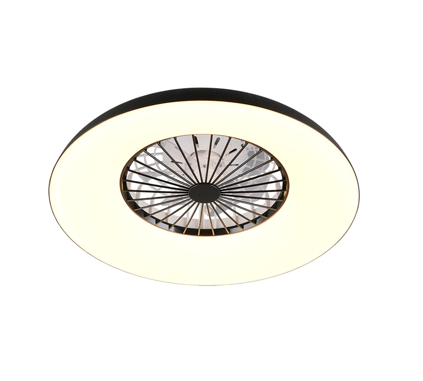 Plafondlamp/ventilator - Ø60cm - LED dimbaar - CCT - 1x24W - 2700/6500K + RGB - zwart