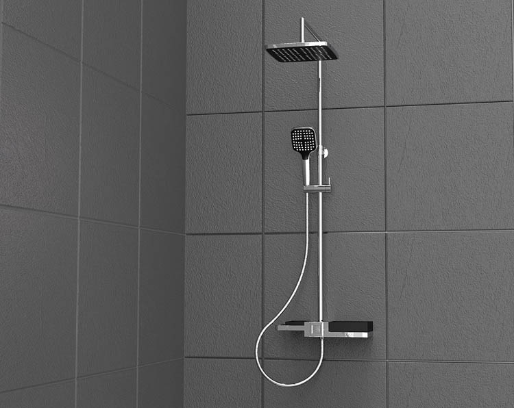 Doucheset Britta chroom/zwart