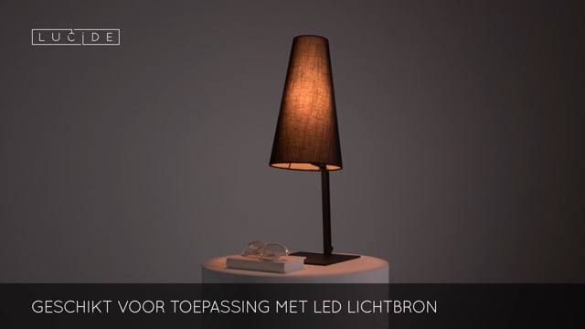 Lucide GREGORY - Lampe de table - 1xE27 - Noir Lucide GREGORY - Lampe de table - 1xE27 - Noir