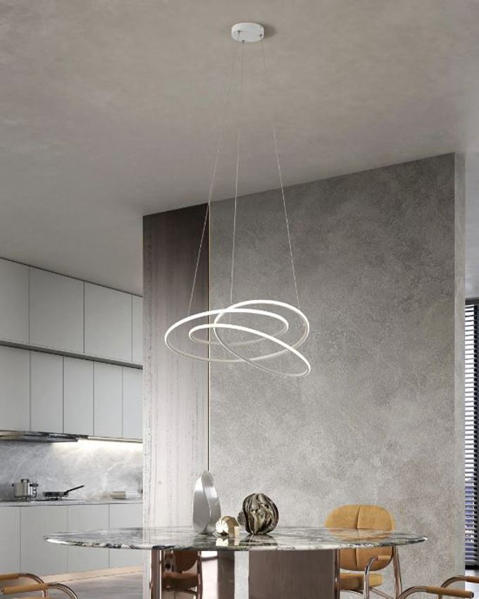 Hanglamp - wit - Ø58xH110cm - LED - 1x27W - 2700/4000/6500K - CCT