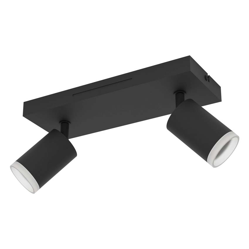 Opbouwspot - zwart - 25cm - dimbaar - LED - 7,4W - RGBW