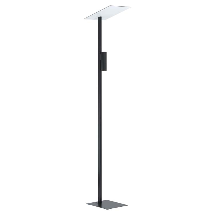 Vloerlamp LED zwart/wit GU10 2x5W