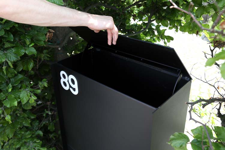 Pakketbrievenbus eSafe Dropbox Medium Back zwart