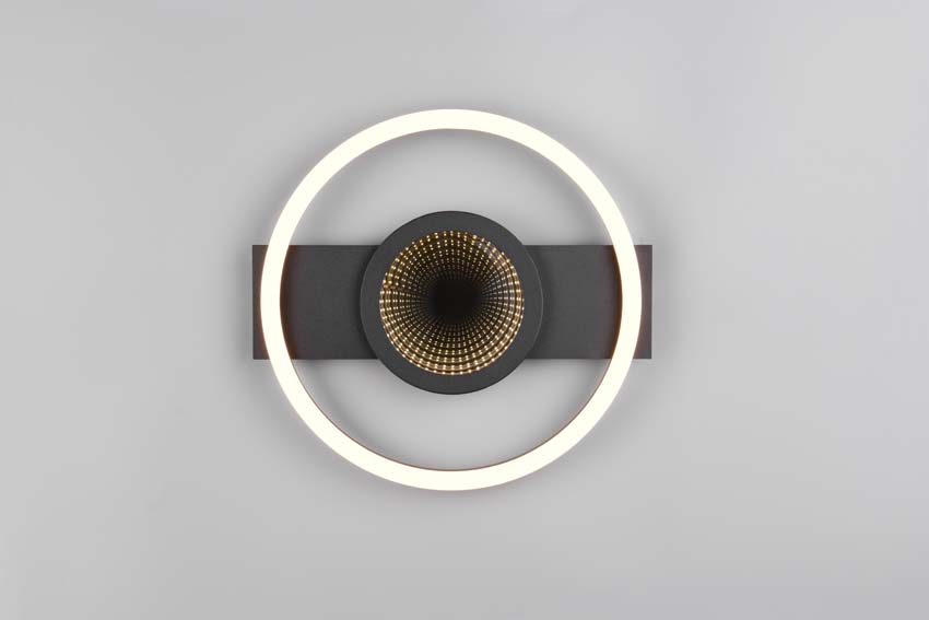 Plafonnière - Zwart - Ø35cm - LED - 1x16W - 3000K