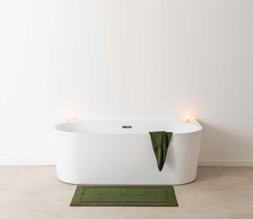 Half vrijstaand bad Hess glanzend wit 170x80cm