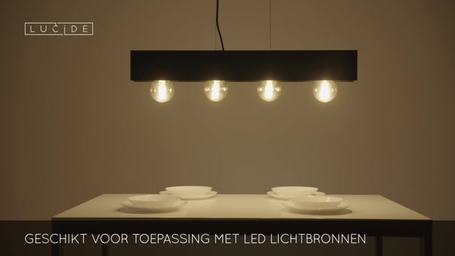 SURTUS Suspension 4xE27/60W Noir