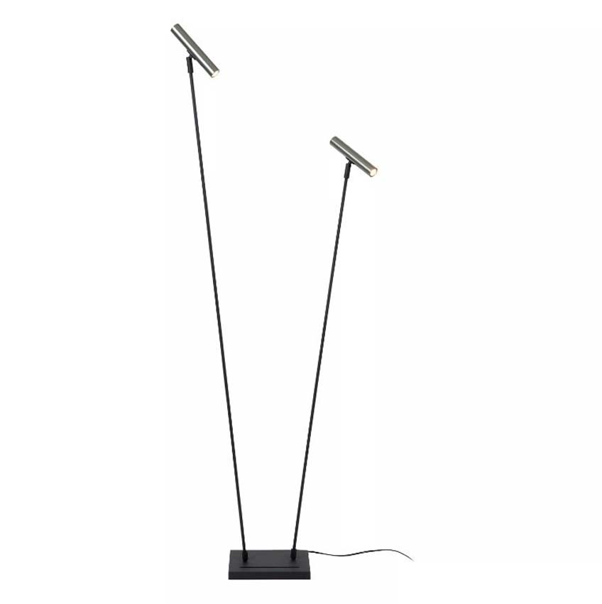 Lucide Vibes Duarte - Staande lamp - 2xG9 - Grijs ijzer