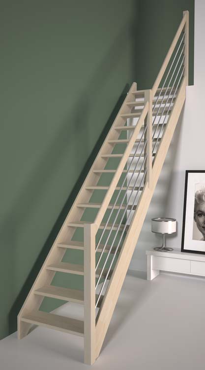 Rampe Sapin Leipzig escalier droit type G