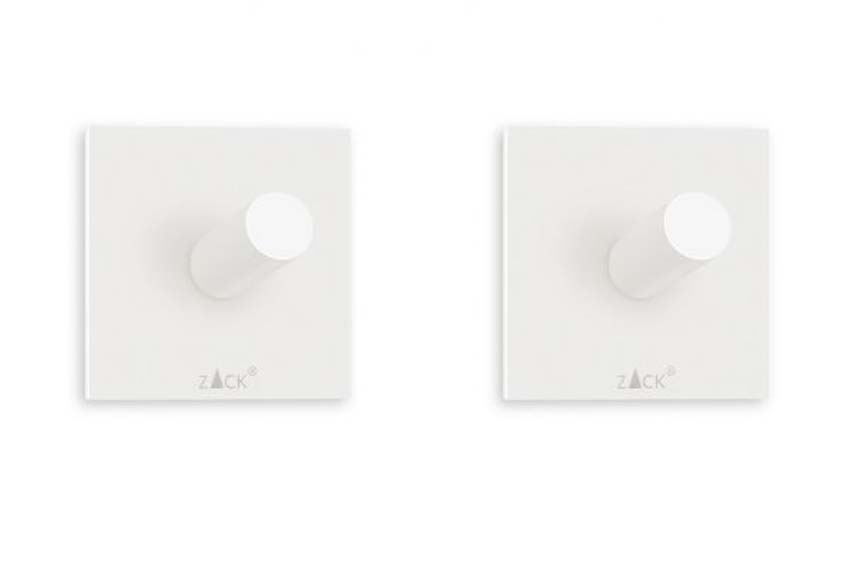 Crochet pour serviette Zack Peco blanc 4,2cm set de 2