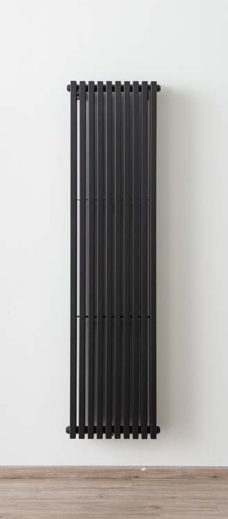Designradiator Devon dubbel 180x46,5cm mat zwart 2062Watt