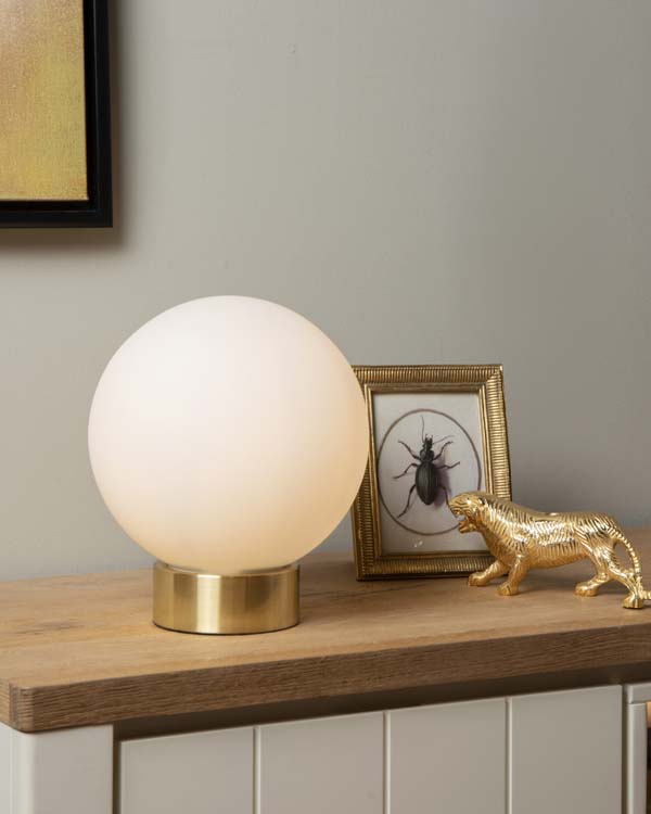 Lucide JORIT - Lampe de table - Ø 25 cm - 1xE27 - Opalin