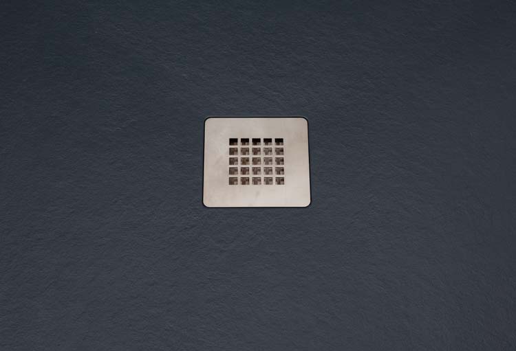 Douchebak Minimalism composiet met gelcoat grafiet 120x90cm